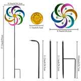 DREAMYSOUL 2 Packs Metal Wind Spinners Outdoor, Colorful Pinwheels for Yard and Garden, Kinetic Wind Spinner & Sculpture