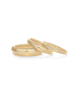 PAVOI Stainless Steel 14K Yellow Gold Plated Waterproof Flexible Stretch Chunky Bangle for Women | Cobra Bracelet 8mm Wide