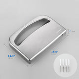 Toilet Seat Cover Dispenser Wall Mount Commercial, Half Fold Toilet Seat Cover Dispenser, 304 Stainless Steel, 16-Inch