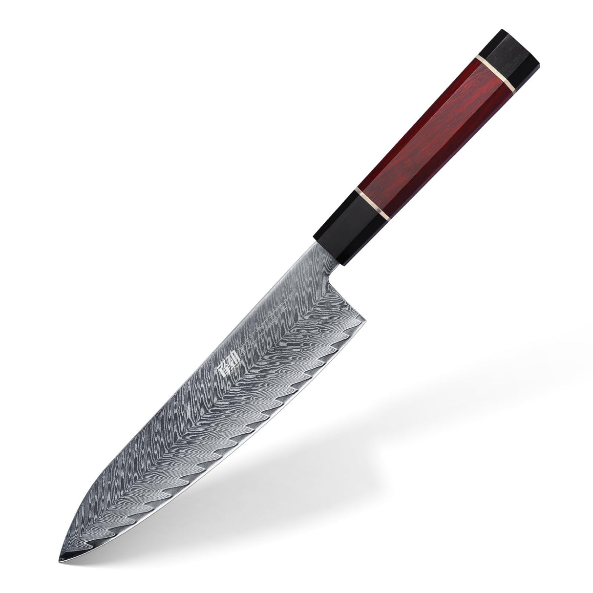 FINDKING 8 Inch Japanese Chef's Knife, Premium Damascus Steel Construction Kitchen Knife, Multifunctional Gyuto Knife, Exceptional Cutting Performance (Samurai Series)