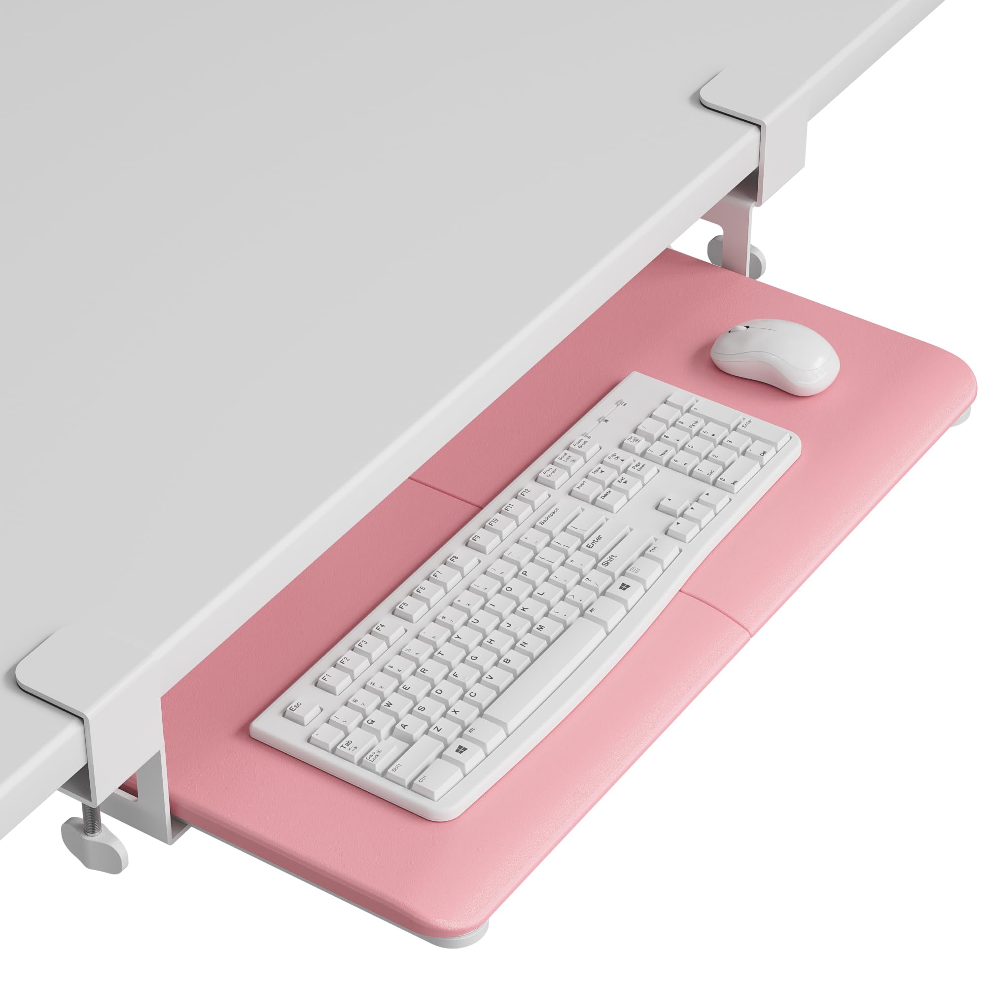 BONTEC KMT01 Under Desk Keyboard Tray, Pull-Out Keyboard & Mouse