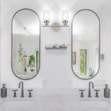 Unicozin 3 Light Bathroom Light Fixtures, Modern Vanity Lights with Milky Glass Shade, Brushed Nickel Wall Lamp Over Mirror for Bathroom, Living Room, Cabinet, Bedroom, E26 Base