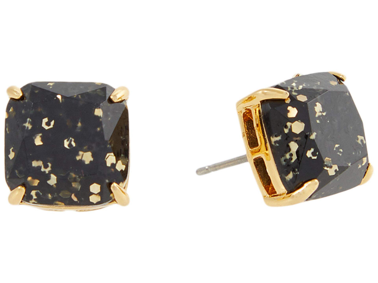 kate spade new york Mini Small Square Studs, Black, One Size