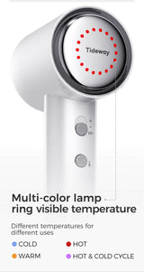 Tideway High-Speed Hairdryer Titanium Editionr with 110,000 RPM Brushless Motor – Lightweight 1.3lb, 2× Faster Drying, 59dB Low Noise, 360° Magnetic Nozzle & 4-Color LED Ring