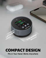 AEGTEST HOUND-1085 Radon Detector for Home, Basement & Nursery, Long-Term Continuous Radon Monitor for Family Lung Health, Rechargeable with 45-Day Battery Life, Audible/Visual Alarms, pCi/L or Bq/m³