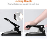 Amazon Basics Semi-Adjustable 3-Hole Punch, 30 Sheet Capacity, Black
