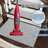 COSY HOMEER Edging Stair Treads Non-Slip Corner Indoor Stair Runners for Wooden Steps,Landing Slip Resistant Stair Rugs for Kids and Dogs, 100% Polyester TPE Backing,Grey,20"X32"