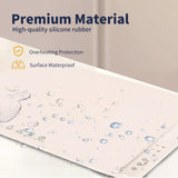 Fast Heating Warming Mat for Food with 3 Temperature and 4 Timer Settings,Waterproof Fexible Silicone Food Heating Mat with UV Coating Easy to Clean and Storage(Khaki, 60x40CM)