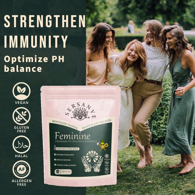 Vital Natural Feminine Balance Gummies for Women Health, Hawaiian Pineapple Flavor, Vegan, Gluten-Free ，Supports Women Vitality & Gut Health - 60 Gummies (2)