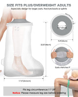 Waterproof Extra Wide Cast Covers for Shower Leg with Upgraded Non-Slip Bottom, Extra Large Cast Protector for Shower Leg Foot Ankle, Watertight Leg Cast Cover for Plus Size Adults Surgery Casts Boots