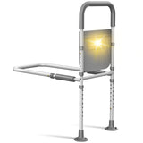 Bed Rails for Elderly Adults Safety: with Motion Sensor Light & Storage Bag -Adjustable Bed Assist Rail for Seniors - Side Bed Rail Handle Support Bar Guard Rails - Fit King Queen Full Twin Bed