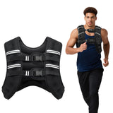 Ragebby Weighted Vest, 12lbs Vest for Men Women with Reflective Stripe, Body Weight Vests Adjustable for Workout, Strength Training, Running, Fitness, Muscle Building, Weight Loss