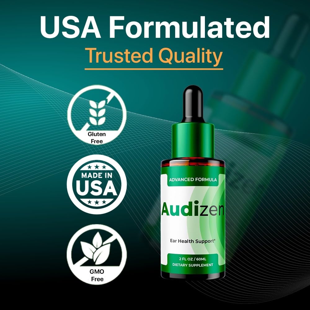 (5 Pack) Audizen liquid Droppers – Audizen Hearing & Ear Health Support Drops – Audizen Tinnitus Relief Premium Drops Formula for Overall Daily Wellness - Audi Zen Droppers Reviews (10 Oz/300ml)