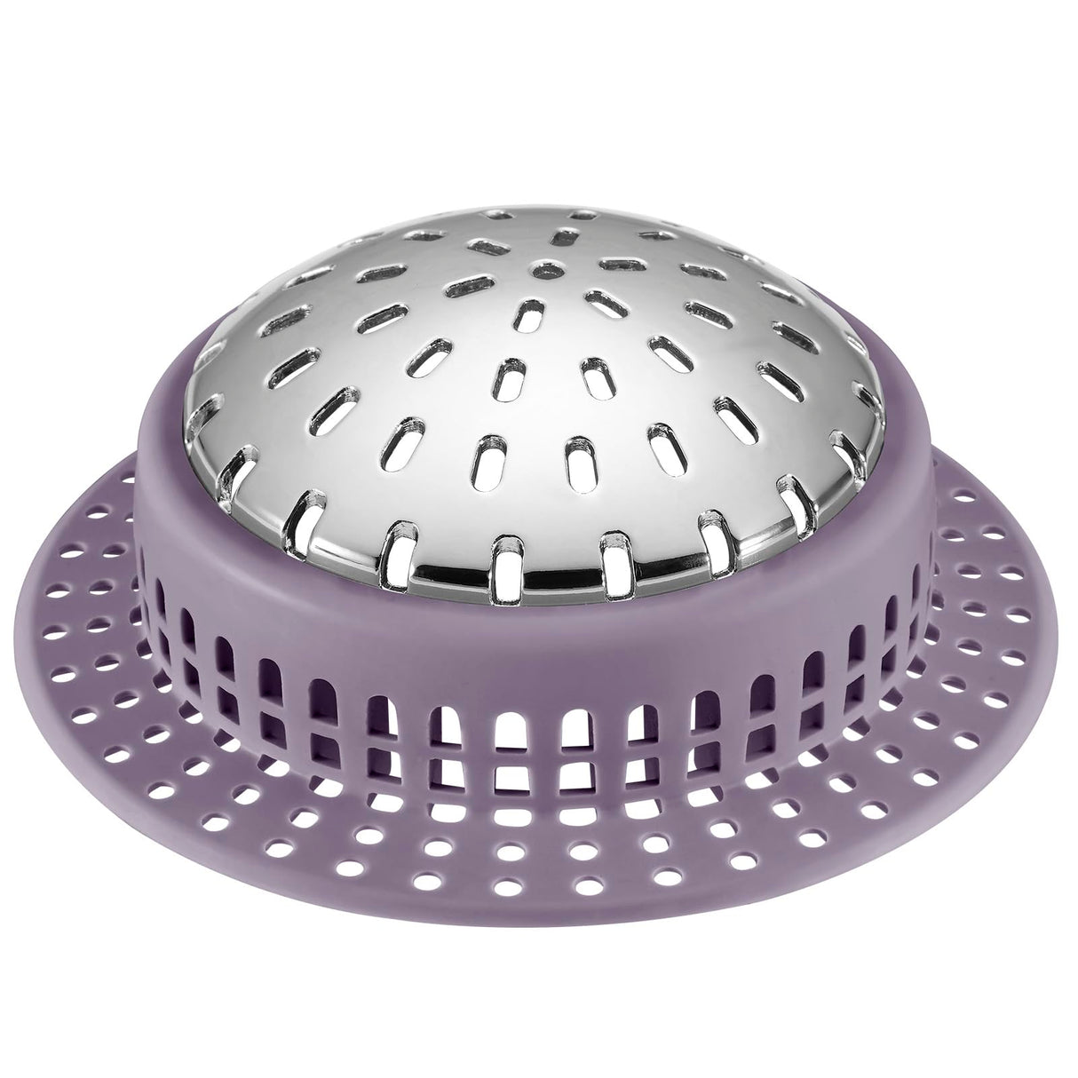 Aluvor Bathtub Drain Hair Catcher Shower Drain Cover Sink Drain Protector for Pop-Up & Regular Drains, Purple