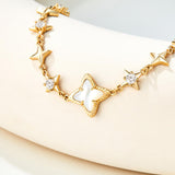 Cicy Bell Womens Bracelets 18k Gold Plated Adjustable Chain Link