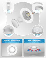 Sunco 12 Pack 5/6 Inch Smooth LED Retrofit Downlight, 965 Lumens, 2700K Soft White, 13W Dimmable, Damp Rated, Bedroom Living Room Bathroom, 120V - UL, FCC, RoHS