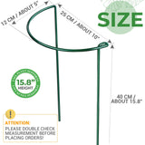 LEOBRO Plant Support Plant Stakes, 12pcs Peony Cages and Supports, Metal Garden Stakes Plant Supports, Plant Support Stakes, for Peony, Tomato, Hydrangea, Indoor Outdoor Plants, 10" W x 15.8" H