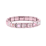 Italian Charms Bracelet Pink 22Pcs Glitter Charm Set Jewelry Gifts