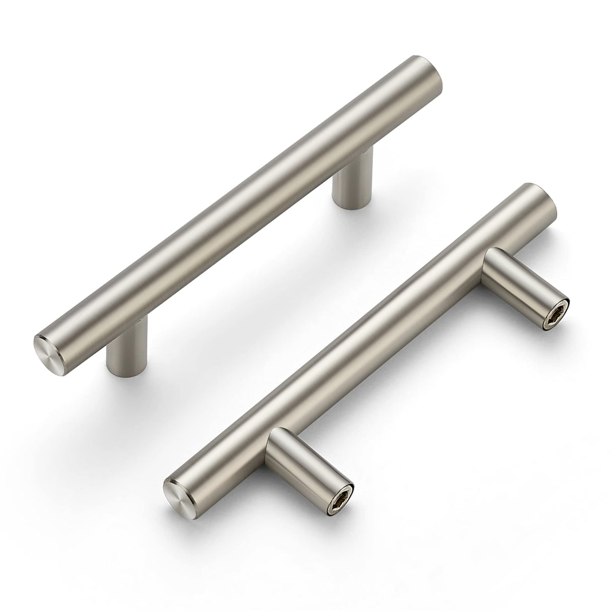 Ravinte 25 Pack 5" Cabinet Pulls Brushed Nickel Stainless Steel Kitchen Drawer Cupboard Pulls Cabinet Handles 5" Length with 3" Hole Center