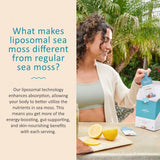 Akasha Superfoods Irish Sea Moss Gel, Liposomal Seamoss with Irish Sea Moss, Vitamin E, Citrus, Organic Vanilla, Glycerin, Skin, Energy & Gut Health Support for Women & Men, Sweet Citrus Flavor, 30 Ct