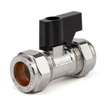 15mm Compression Lever Isolation Valve - Heavy Duty Brass Shut Off Valve for Pipe Sealing - Easy Installation & Leak-Proof Design - Ideal for Plumbing, Heating & Water Supply Applications