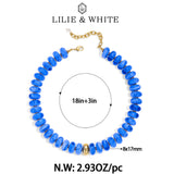 LILIE&WHITE Blue Beaded Necklaces for Women