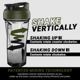 HELIMIX 2.0 Vortex Blender Shaker Bottle Holds upto 28oz | No Blending Ball or Whisk | USA Made | Portable Pre Workout Whey Protein Drink Shaker Cup | Mixes Cocktails Smoothies Shakes | Top Rack Safe