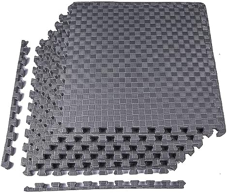 BalanceFrom Puzzle Exercise Mat with EVA Foam Interlocking Tiles for MMA, Exercise, Gymnastics and Home Gym Protective Flooring, Multiple Sizes and Colors