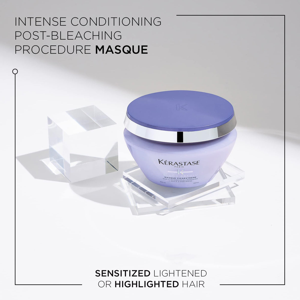 KÉRASTASE Blond Absolute Cicaextreme Conditioning Hair Mask for Weak, Sensitized Hair Post-Bleaching, Repairs and Nourishes Damage and Split Ends with Hyaluronic Acid & Edelweiss, 6.8 Fl Oz