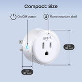 Geeni Dot Smart Plug with 2.4GHz WiFi Connectivity – 2-Pack Compact, Fire-Resistant Smart Outlet Plugs with Schedule & Timer – No Hub Needed, Supports Alexa & Google