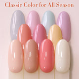 Double Rhythm 28Pcs 0.5Oz Gel Nail Polish Set Same Color Same Bottle Soak Off Gel Polish Kit Nail Art Manicure Salon DIY at Home for Women (Nude Pink Collection-T24-3)
