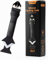 Saker Silicone Caulking Tool 3-in-1 Grout Removal Tool and Sealant Finishing Scraper with Stainless Steelhead, Caulk Remover and Seam Repair Kit for Bathroom, Kitchen, Floor, Window and Sink Joints