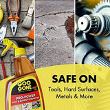 Goo Gone Pro-Power Spray Gel Adhesive Remover - Surface Safe, Great Cleaner, No Harsh Odors, Removes Stickers, Can Be Used On Tools, 24 Ounce, 2 Pack with Scraper Tool