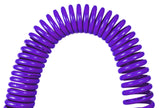 YOTOO Polyurethane Recoil Air Hose, Air Compressor Hose 1/4" Inner Diameter by 25' Long with Bend Restrictor, 1/4" Industrial Quick Coupler and Plug, Purple