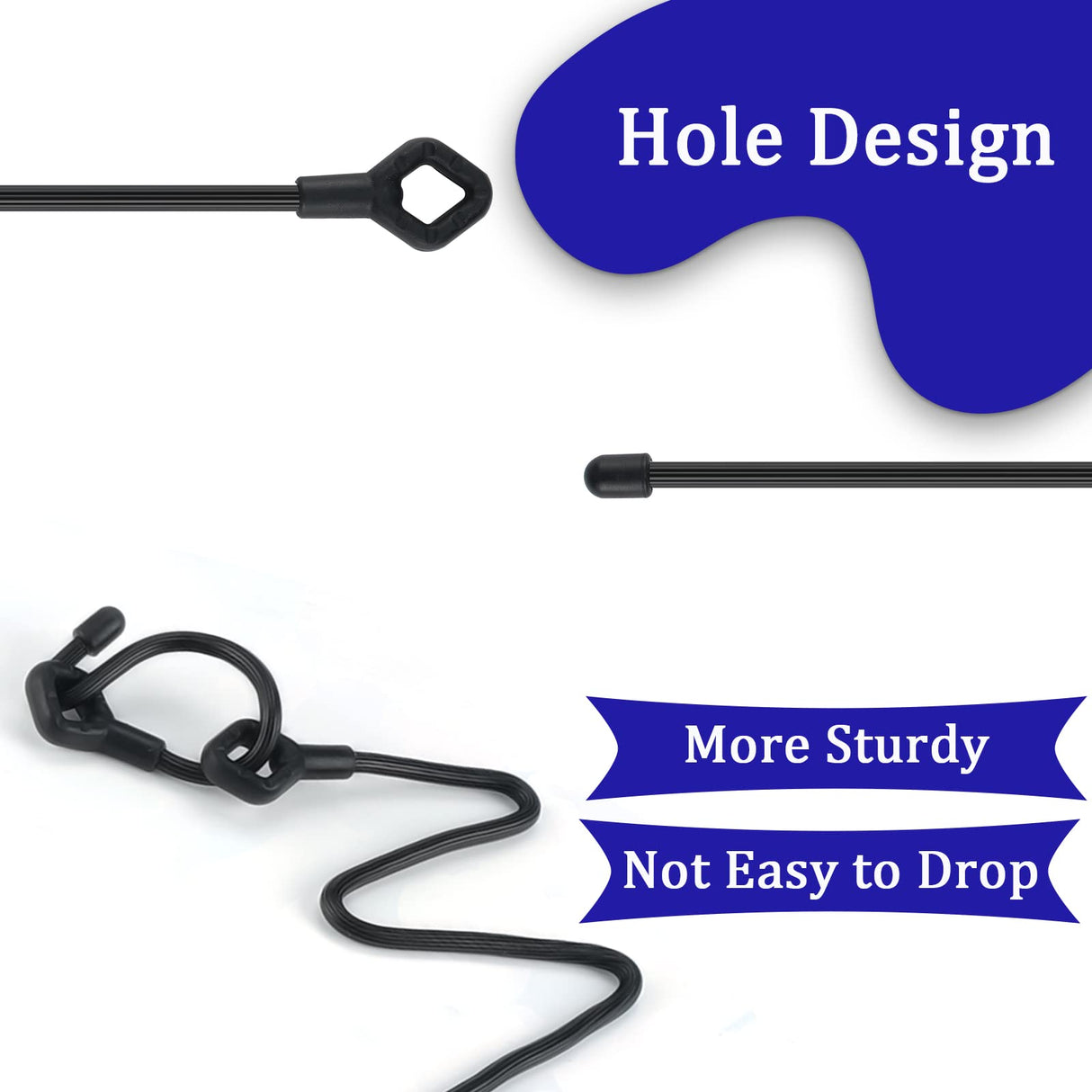Silicone Cable Ties with Holes, 24PK Reusable Twist Ties for Bundling