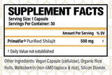 CHOQ® Shilajit - Over 50% Fulvic Acid, 500 mg Vegan Capsules, Energy, Brain, Focus, Collagen, Hormones, Mitochondrial Function, Urolithin A, Lab-Tested
