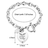 XIUDA Heart Urn Bracelet for Ashes Stainless Steel Memorial Jewelry Cremation Bracelet Locket Holder Bangle Link Chain for Women Men