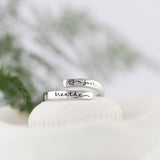 MDJY 925 Sterling Silver Inspirational Rings for Women Hope Rings Encouragement Jewelry (Just Breathe 01)