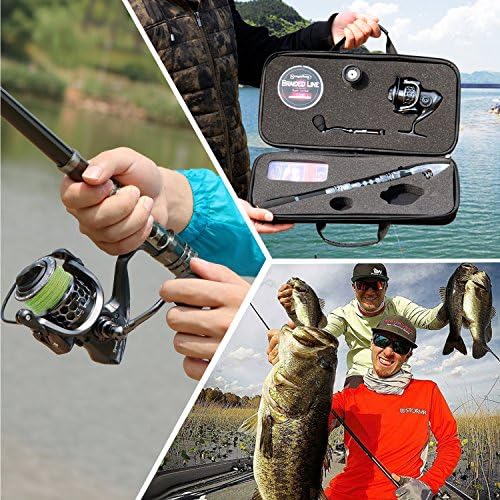 Sougayilang Fishing Rod Reel Combo with Telescopic Fishing Pole Spinning Reel Carrier Bag for Travel Saltwater Freshwater Fishing