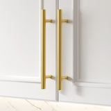 Goldenwarm 30 Pack 8-4/5 inch Gold Cabinet Handles Brushed Gold Cabinet Pulls Stainless Steel Drawer Pulls, Durable Kitchen Cabinet Handles - Bathroom Bedroom Dresser Handles Easy DIY Upgrade