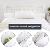 MABOZOO Pillow Wedge for Headboard Gap,White Bed Wedge Gap Filler King Size,Foldable Bed Wedge Pillow for Headboard,Foam Mattress Gap Filler,76"x6"x6"