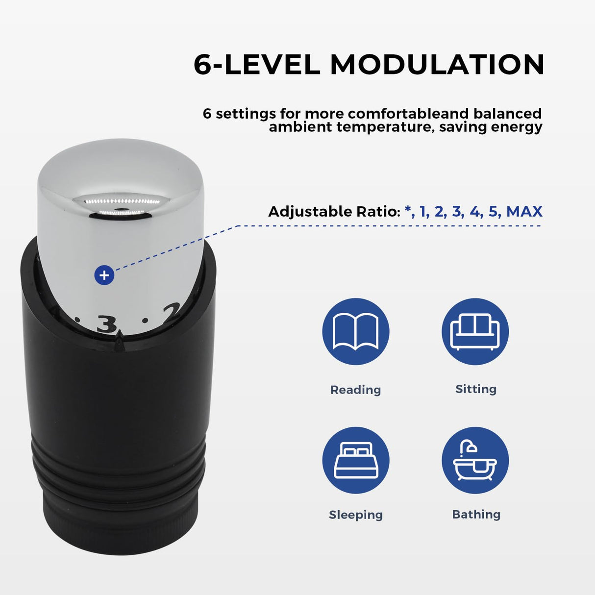 Radiator Valve Angled - Vancoco Modern TRV H62 Brass Pair Manual Radiator Valve Thermostatic Valve Set Thermostatic Valve 1/2" x 15mm Radiator Valves for Radiator Central Heating