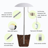 LED Grow Lights for Indoor Plants 2 Pack, Smart Full Spectrum USB Small Plant Lights with Remote, Height Adjustable, Auto On/Off Timer, Ideal for Home Decoration