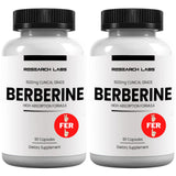 Research Labs 2 Fer 1 Ad - 1500mg Clinical Grade Berberine High Absorption Formula & BerberQuil™ Support. 180 Total Capsules. 500mg Each Capsule