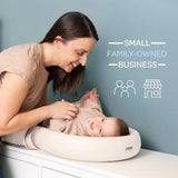 Keekaroo Peanut Changer Baby Vanilla – The Original - Easy-to-Clean Changing pad and The only Shell Over Foam, Fully Water Repellant, Wipeable Diaper pad, Wipe-Clean Changing pad