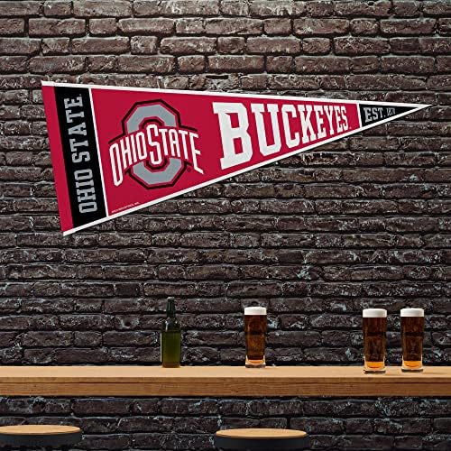 Rico Industries NCAA Exclusive 12" x 30" Felt Wall Décor Pennant - Great for Home/Bed Room/Man Cave Décor