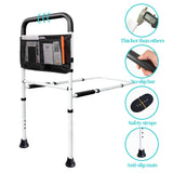 Bed Rails for Elderly Adults Safety with Adjustable Heights Storage Pocket Assist Support Side Railings for Seniors Citizens Slides Under Mattressbed Cane Medical Bed Guard Bed Handles Bars (White)