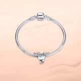 Annmors Baby Girl Bead Charm 925 Sterling Silver for Women Bracelet & Necklace Gifts for New Mom