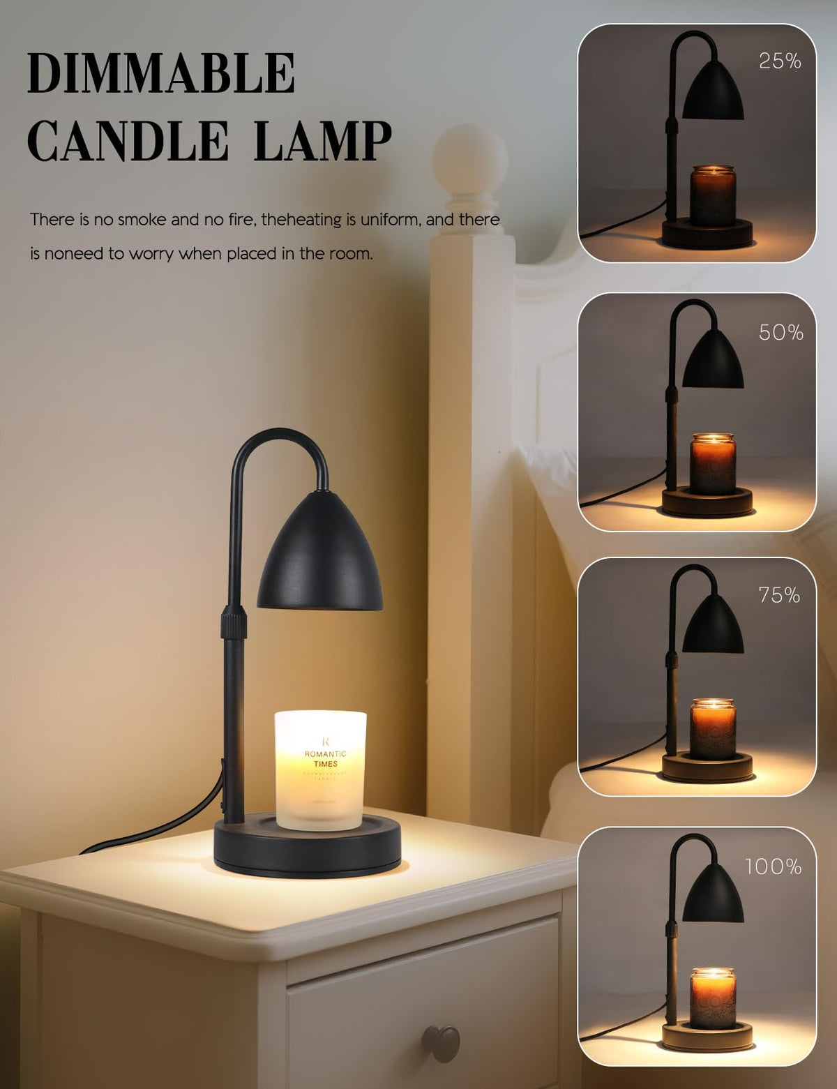 Candle Warmer Lamp with Timer Dimmer, Home Decor for Birthday Gifts Women