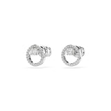 Swarovski Constella Stud Earrings, Round Cut, Clear, Rhodium Finished